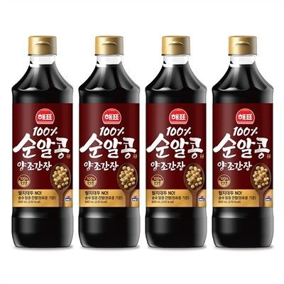 해표 순알콩 양조간장, 840ml, 4개