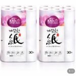 천연펄프 도톰한 3겹 화장지 30롤 2세트
