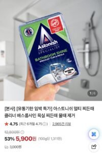 아스토니쉬 베스룸샤인클리너 450g 유통기한 임박 특가