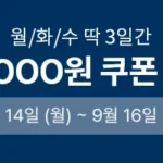 월~수 선착순 뷰티 반값 쿠폰