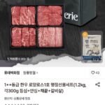 1++등급 한우 로얄로스1호 명절선물세트 1.2kg