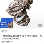 완도활전복 1kg 6미~7미