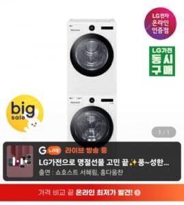 LG 트롬 세탁기건조기세트 FX23WNR-2WQ 트루스팀 23kg+20kg 1등급