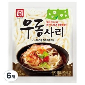 한성기업 우동사리, 200g (6개) (200g × 6개)