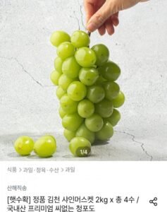 샤인머스켓 2kg x 총 4수