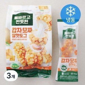 올바르고 반듯한 감자 모짜 찰핫도그 6개입 (냉동), 540g (3개) (540g × 3개)