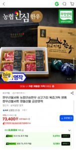 농협안심한우 쇠고기집 육즙가득 명품 한우선물세트 금강명작 총 800g