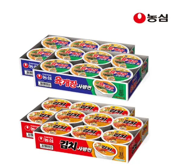 농심 육사김사세트 (육개장사발면 X 12입 + 김치 X 12입)외 다수