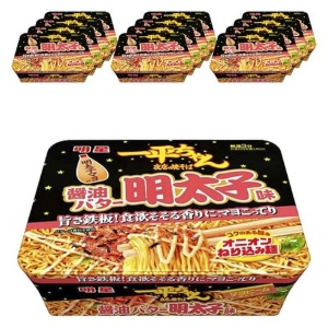 묘조 잇페이짱 야시장의 야끼소바 쇼유 버터 명란 맛 127g (12개)