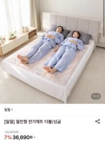 일월 절전형전기매트 더블