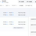 인천-가고시마 1105-1109 대한항공