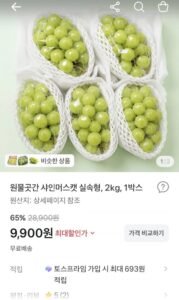 국내산 샤인머스켓 2kg