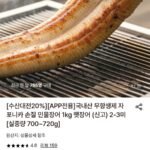 국내산 무항생제 자포니카 손질 민물장어 1kg 2-3미