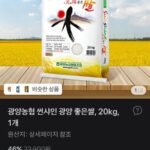 광양농협 썬샤인 광양 좋은쌀, 20kg, 1개