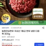 농협안심한우 1등급 냉장 다짐육 300g