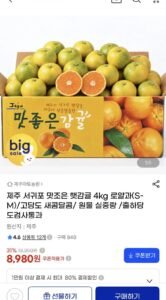 제주 햇감귤 4kg 로얄과