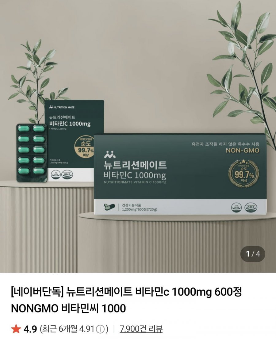 뉴트리션메이트 비타민C 1000mg 100정