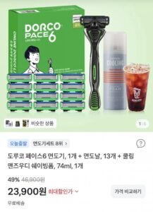 도루코 페이스6 면도기획세트 2호 (기+날 총13입+폼74ml)