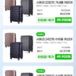 엘르 고급 PC+ABS / TSA 20인치 캐리어 시에라 타임딜