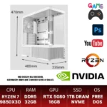 AMD 9850X3D / DDR5 32GB / RTX 5080 / DRAM SSD 1TB / 850W