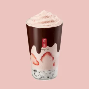 공차 20% 초콜릿 시그니처 밀크티+펄 / 초코바른 딸기 스무디 with 쿠키