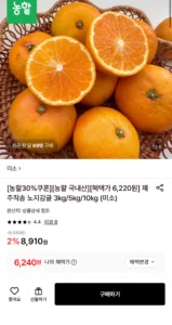 제주직송 노지감귤 3kg 대과