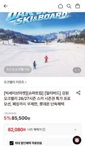 강원 오크밸리 26/27시즌 주중 시즌권 외 다양