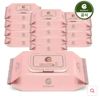 앙블랑 아기물티슈 63평량 세이프 인디핑크 휴대캡형 20매X12팩