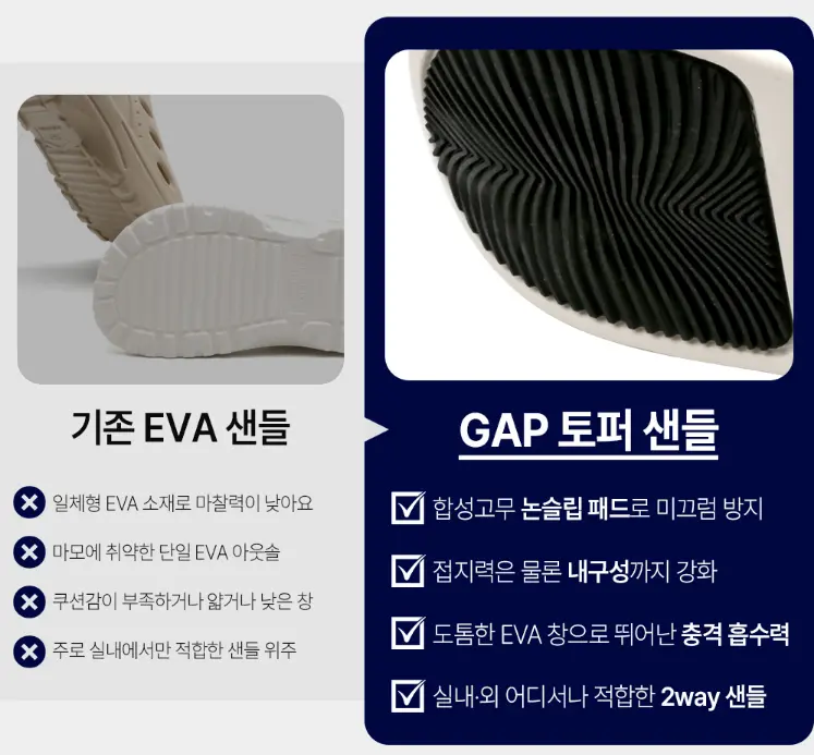 GAP 토퍼 샌들 블랙