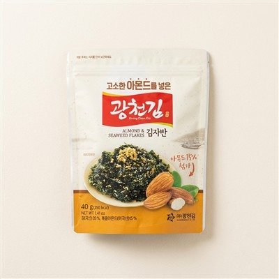 광천김 고소한 아몬드를 넣은 김자반, 40g, 10봉