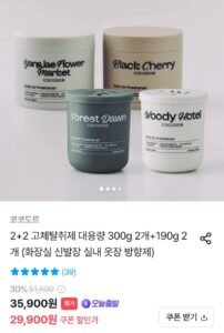 코코도르 고체탈취제 대용량 300g 2개+190g 2개