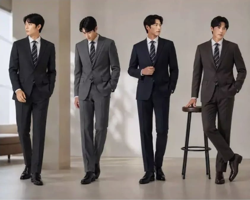 지이크 울 혼방 스판 정장 4종 택1