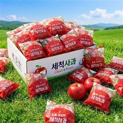홍로 세척사과, 16-25과 내외, 3kg, 1박스