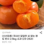 국내산 씨없는 청도반시 2.5kg