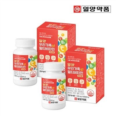 일양약품 우리가족 멀티비타민, 사과맛, 60개, 2개
