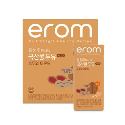 이롬 국산콩 두유 플러스, 호두와 아몬드, 190ml, 16개