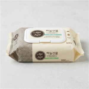 하늘선물 캡형 물티슈, 100매, 285g, 24개, 1박스