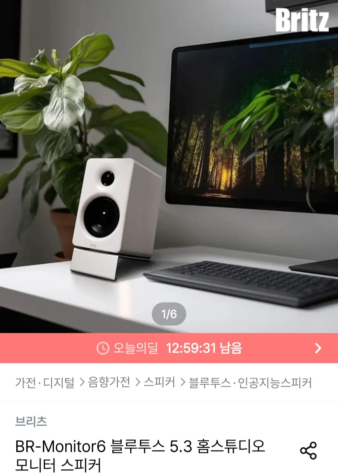 BR-Monitor6 블루투스 5.3 홈스튜디오 모니터 스피커 M60 동일 모델
