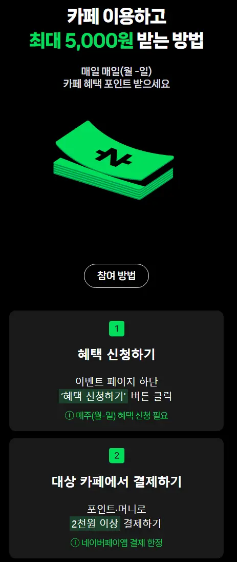네이버페이 카페 이벤트