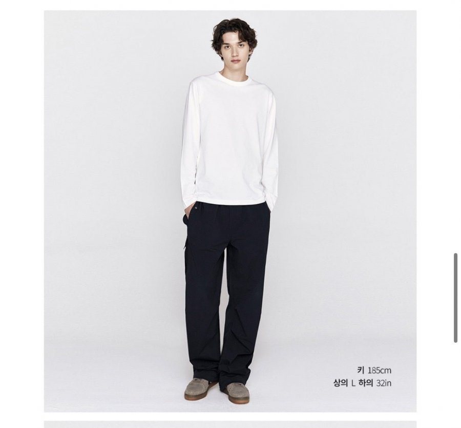 지오다노 코튼 저지 솔리드 긴팔티