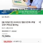 26년 햅쌀 당진해나루쌀 삼광미 특등급 20kg