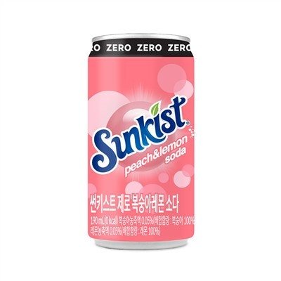 썬키스트 제로, 복숭아레몬소다, 190ml, 30개