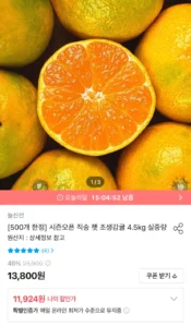 제주 햇 조생감귤 4.5kg 로얄과(2S-M)