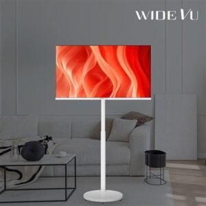 와이드무빙뷰 화이트에디션 삼탠바이미V3 셋트 QLED 81cm(32인치) FHD 스마트 이동식 TV 유압식 높이조절…