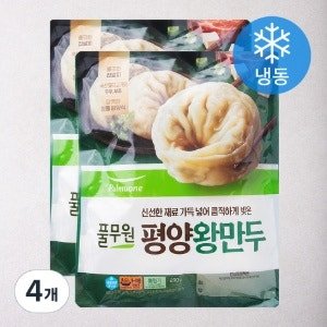 풀무원 평양왕만두 (냉동), 490g (4개)