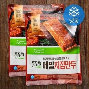 풀무원 생가득 정선 5일장 메밀 지짐만두 (냉동), 400g (4개입)