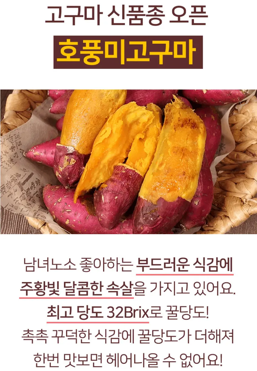 호박고구마 황토 햇 꿀 고구마 베니하루카 1.5Kg_네멤