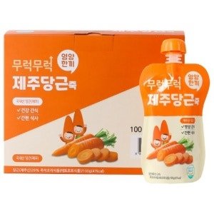 이유케어스 무럭무럭 키즈죽 (당근맛 × 100g × 7개)