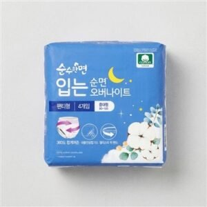 깨끗한나라 순수한면 입는 오버나이트, 중대형, 4개입, 3팩