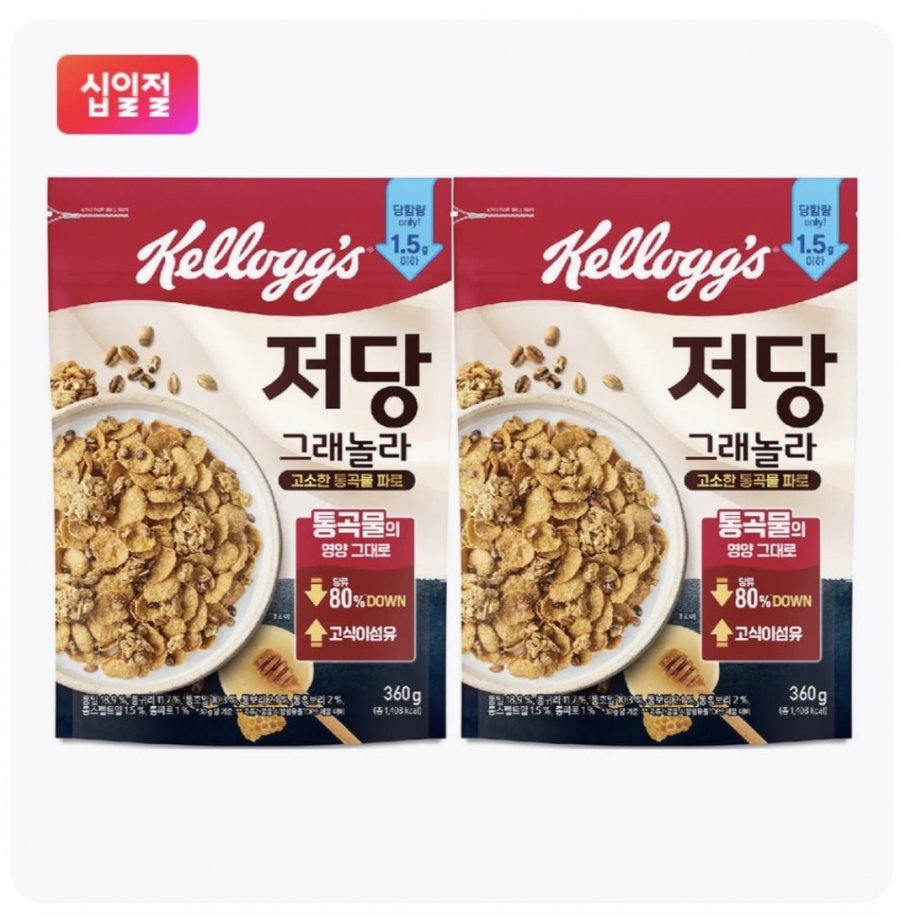 켈로그 저당 그래놀라 360g 2개
